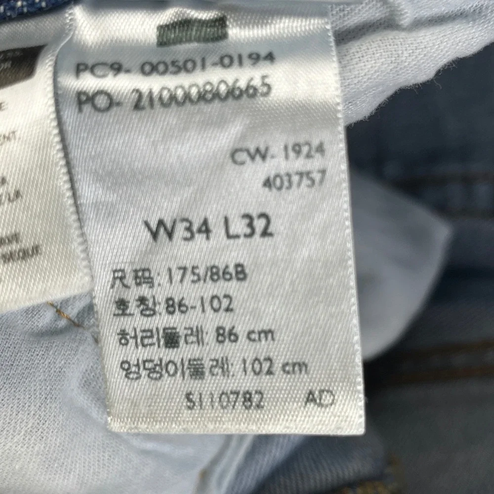 Levis 501 Original Fit Mens Medium Wash Blue Denim Straight Leg Jeans 34x32